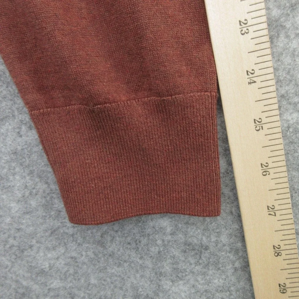 Banana Republic Sweater Mens Large Brown V Neck Silk Cashmere Knit New